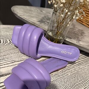 Aldo Lavender Slide Sandals